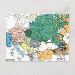 Raciale kaart van Europa
