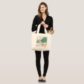 Raciale kaart van Europa Grote Tote Bag (Voorkant (model))