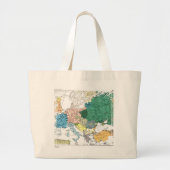 Raciale kaart van Europa Grote Tote Bag (Voorkant)