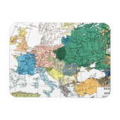 Raciale kaart van Europa Magneet (Horizontaal)