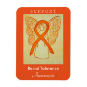 Raciale Tolerance Awareness Ribbon Angel Magnets Magneet (Verticaal)