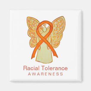 Raciale Tolerance Awareness Ribbon Angel Magnets Magneet