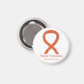 Raciale tolerance Awareness Ribbon Fridge Magnet (Voorkant / Achterkant)