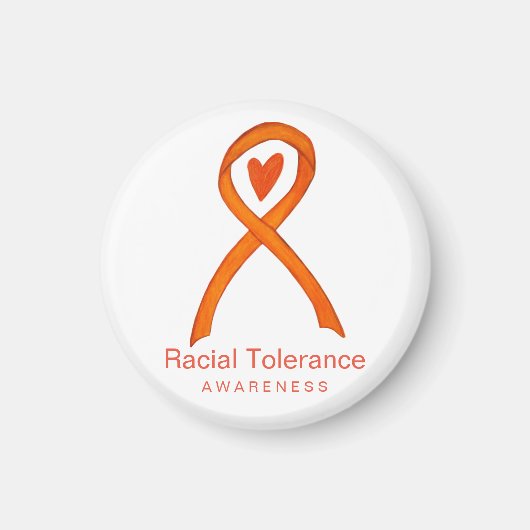 Raciale tolerance Awareness Ribbon Fridge Magnets Magneet (Voorkant)