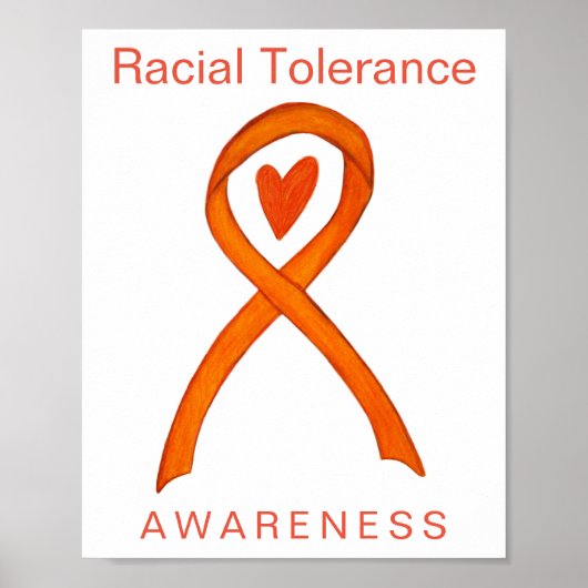 Raciale tolerance waakzaamheid Poster met lint (Voorkant)