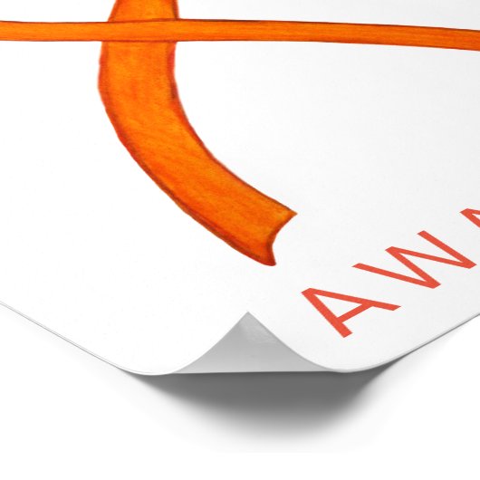 Raciale tolerance waakzaamheid Poster met lint (Hoek)