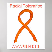 Raciale tolerance waakzaamheid Poster met lint