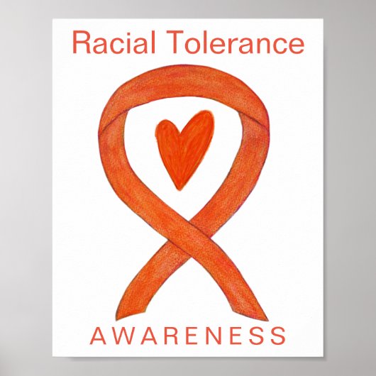 Raciale Tolerantie Bewustzijn Lint Kunst Poster Pr (Voorkant)