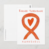 Raciale tolerantie Oranje bewustwording Koolstof B Briefkaart (Voorkant / Achterkant)