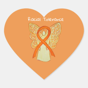 Raciale tolerantiebewustzijn Koolstofwisselaars Hart Sticker