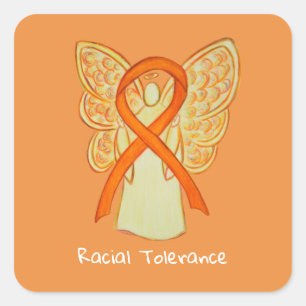 Raciale tolerantiebewustzijn Koolstofwisselaars Vierkante Sticker