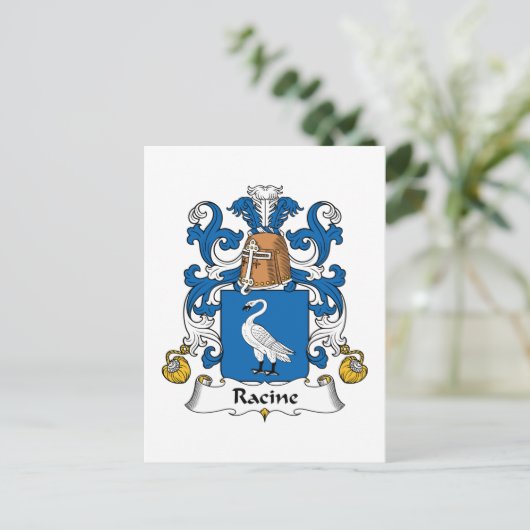 Racine Family Crest Briefkaart (Staand voorkant)