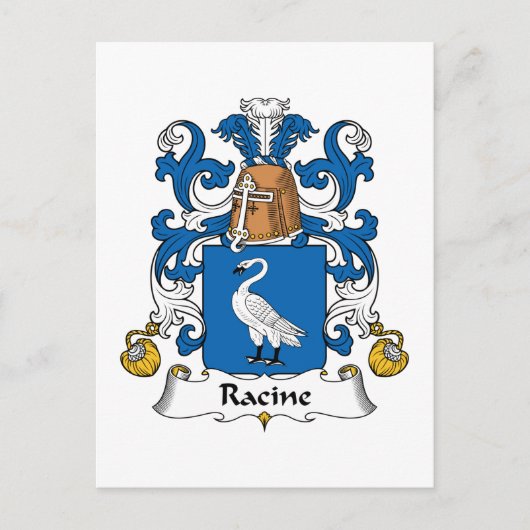 Racine Family Crest Briefkaart (Voorkant)