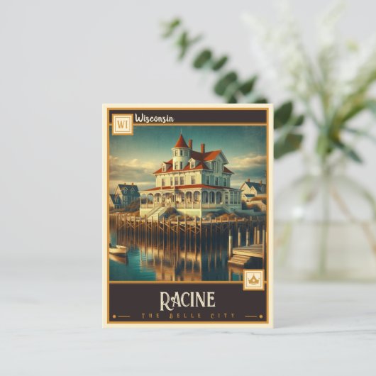 Racine, Wisconsin |  Briefkaart (Staand voorkant)