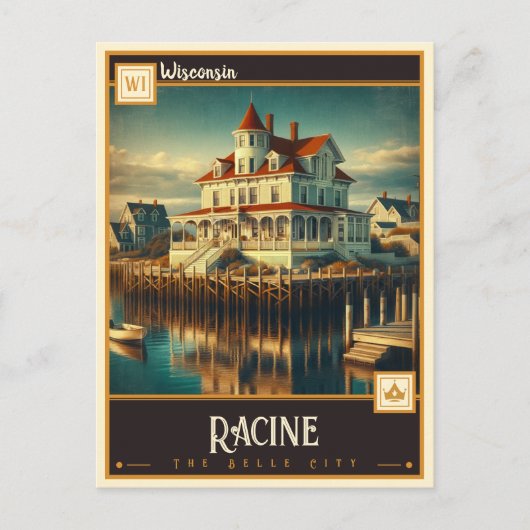 Racine, Wisconsin |  Briefkaart (Voorkant)