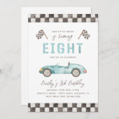 Racing 8th Birthday Invitation | Uitnodiging tot r (Voorkant / Achterkant)