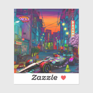 Racing animatie stijl-1 sticker