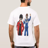 Racing Anime Style T-Shirt - Cool Streetwear  (Achterkant)
