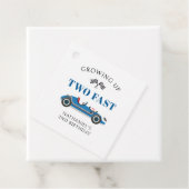 Racing auto 2e verjaardag dank u bedankjes labels (In situ)