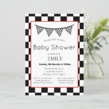 Racing Auto Baby Shower Uitnodiging, Verjaardagsui