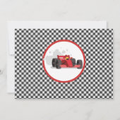 Racing auto bestuurder vier reis foto 4e verjaarda kaart (Achterkant)