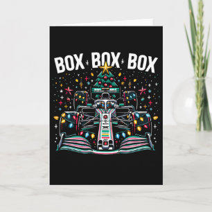 Racing Auto Box Box Box Radio Oproep Pret Kerstboo Kaart