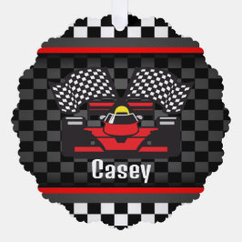 Racing auto ontwerp papier Ornament Kaart