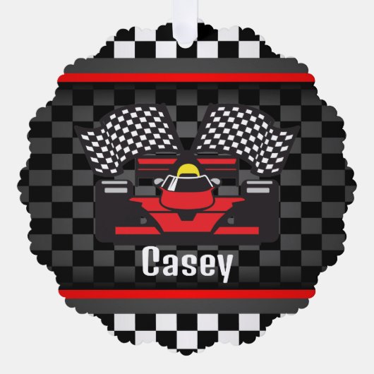 Racing auto ontwerp papier Ornament Kaart (Voorkant)