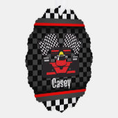 Racing auto ontwerp papier Ornament Kaart (Rechts)