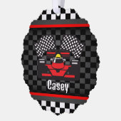 Racing auto ontwerp papier Ornament Kaart (Links)