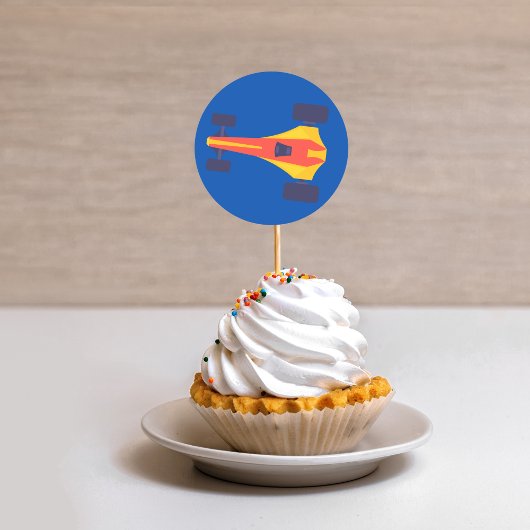 Racing auto racebaan Baby Boy Toewijding Ronde Sticker