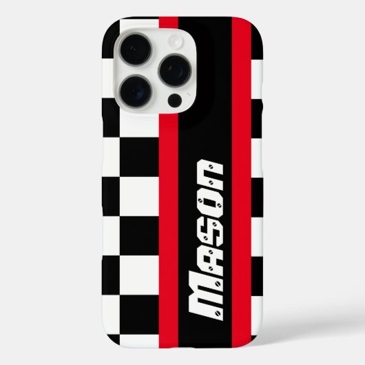 Racing auto sport gecheckte vlag iPhone case (Achterkant)