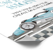 Racing Auto Verjaardagsfeestje Aangepaste Tafel Te Poster (Hoek)