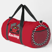 Racing auto's ontwerp duffel tas (Rechterhoek)