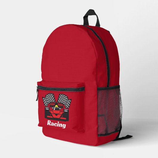 Racing auto's ontwerp rugzak (Achterkant Hoek Rechts)