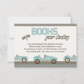 Racing Baby shower Books for Baby card Kaart (Voorkant)