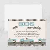 Racing Baby shower Books for Baby card Kaart (Voorkant / Achterkant)