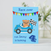 Racing Beer Kids Verjaardagsfeest Kaart (Staand voorkant)