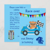 Racing Beer Kids Verjaardagsfeest Kaart (Voorkant / Achterkant)