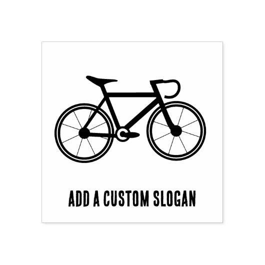 Racing Bicycle - Wegfietser Transport - eigen teks Rubberstempel (Afrduk)