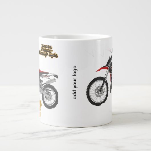 Racing Bike Art Grote Koffiekop (Voorkant)