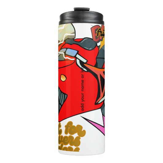 Racing Bike Art snelheid Thermosbeker (Voorkant)