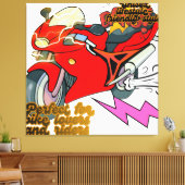 Racing Bike Art Speed Canvas Afdruk (Insitu (Woonkamer))