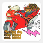 Racing Bike Art Speed Vierkante Sticker (Voorkant)