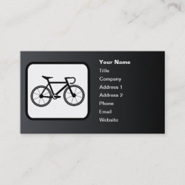 Racing Bike Logo  Black Visitekaartje
