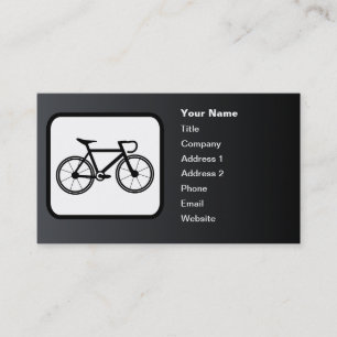 Racing Bike Logo  Black Visitekaartje