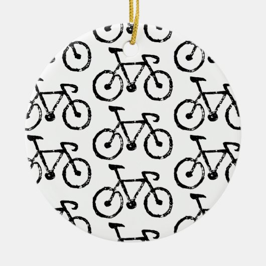 Racing Bike Print Keramisch Ornament (Voorkant)