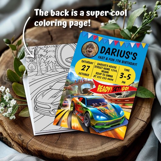 Racing Birthday Bash Kaart