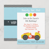 Racing Birthday Theme Party Kaart (Voorkant / Achterkant)