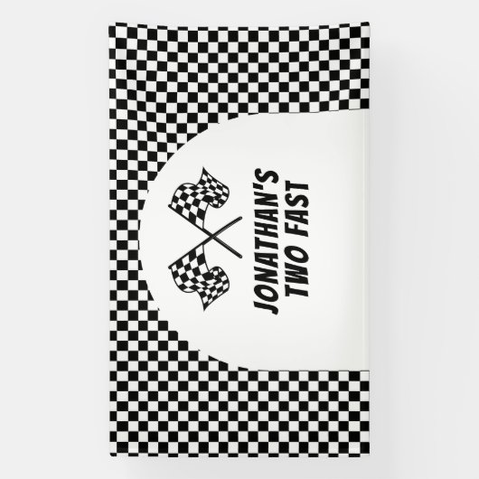 Racing Birthday Two Fast backdrop banner (Verticaal)